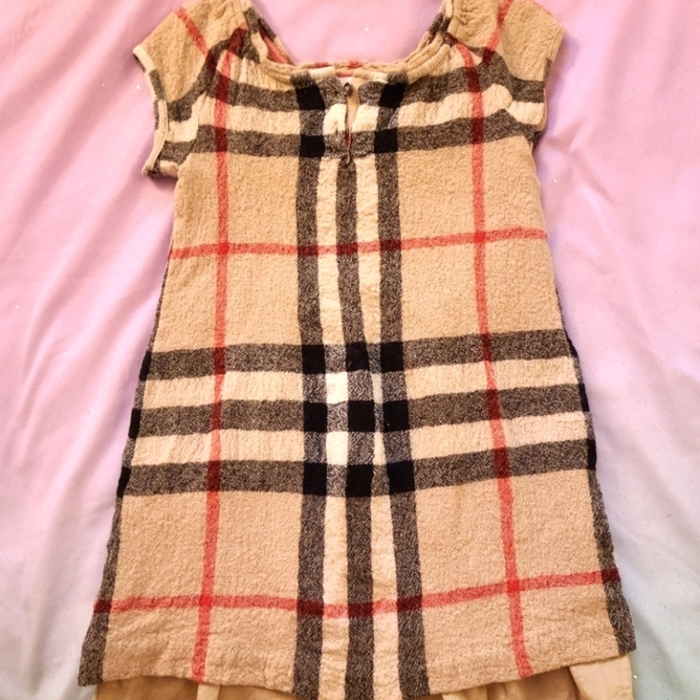 Burberry Girls Nova Check Plaid Shift Dress 8